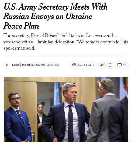 Білий дім вважає, що Путін навіть не буде розглядати новий мирний план, - NYT...