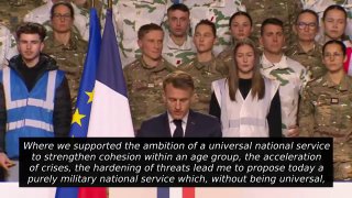 Військовий пішов зі сцени під час промови МакронаПід час виступу французького п...