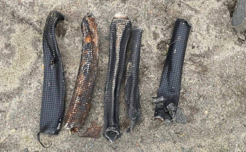 Касетними боєприпасами були споряджені всі 3 шахеди, що атакували вчора Вишгоро...