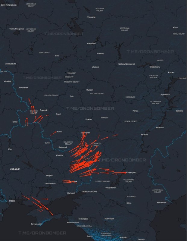 "Просто огромнейшее количество БПЛА запустил противник", — росЗМІНа карті прибли...