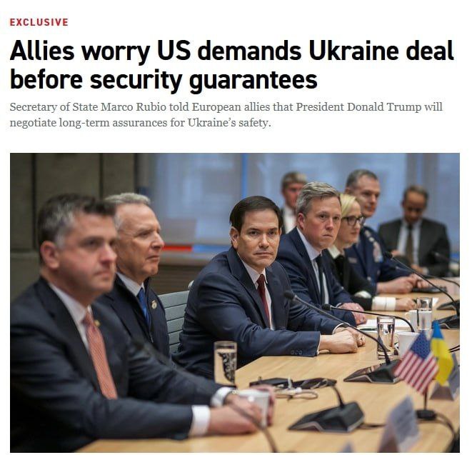США вимагають "мирної угоди", перш ніж гарантувати безпеку Україні — PoliticoЗа ...