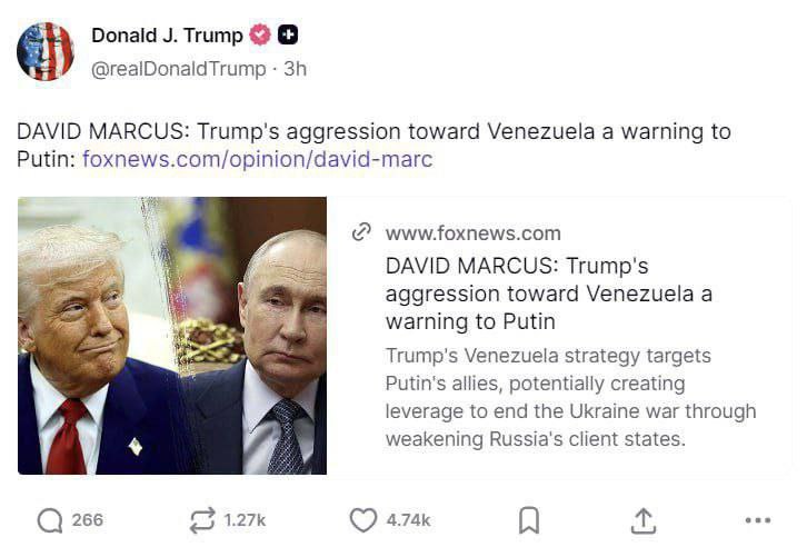 ‍Трамп зробив репост статті Fox News із заголовком: «Агресія Трампа щодо ...