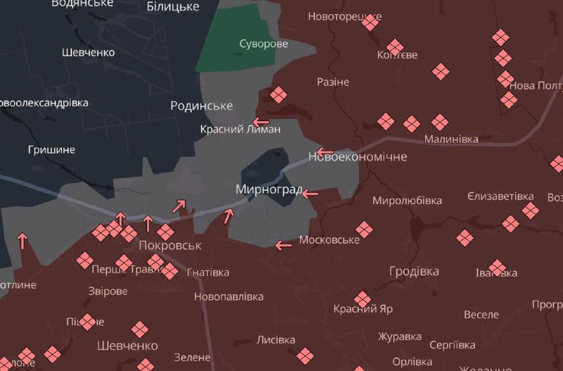 Ворог просунувся поблизу Званівки, Рівного, Дачного та у Покровську, - DeepState...