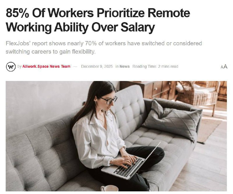 Віддалено стало важливіше за зарплату — так думають 85% працівниківОпитування по...