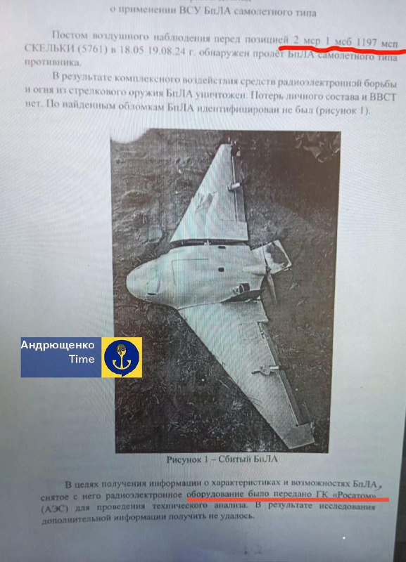 ЗАЕС: є дуже показовий документ із дослідження перехопленого / збитого нашого др...