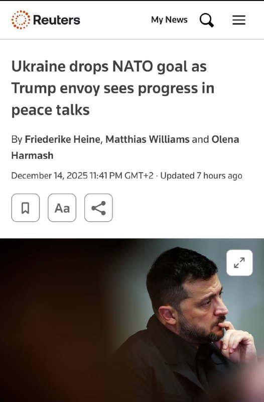 Зеленський запропонував відмовитися від курсу України на вступ до НАТО в обмін н...