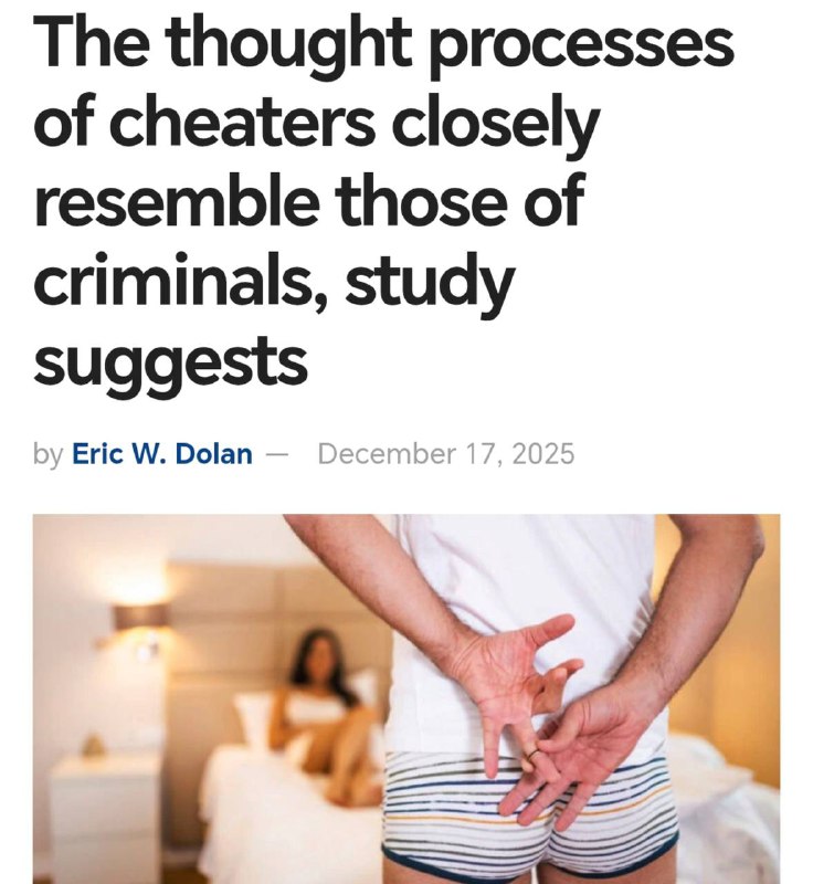 Зрадники думають як злочинці – з'ясували вченіСпочатку зрада стає способом втект...