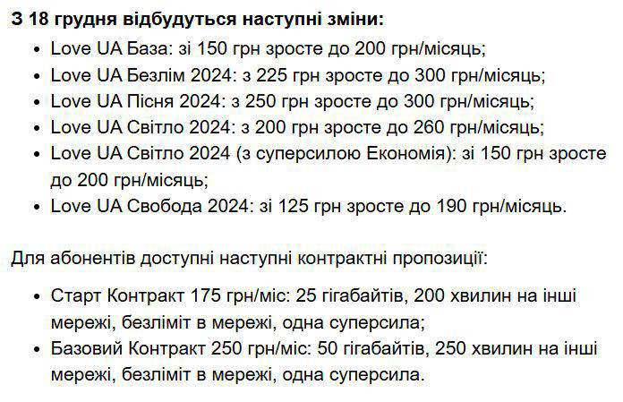 «Київстар» значно піднімає вартість тарифів для українців з 18 грудняА звʼязок т...