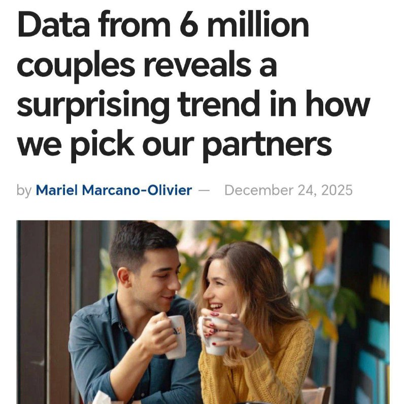 Ми обираємо партнера з психологічного збігуВчені проаналізували 6 млн пар і знай...