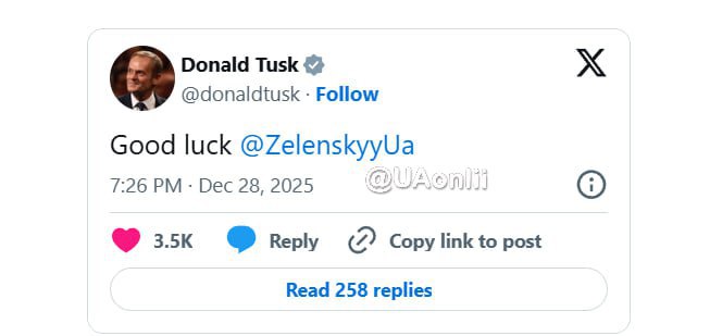 Прем'єр-міністр Польщі побажав Зеленському «успіхів» на початку зустрічі з Трамп...