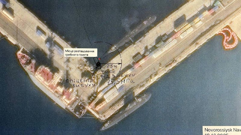 Підводний човен "Варшав'янка" значно пошкоджений після удару СБУ по порту в Ново...