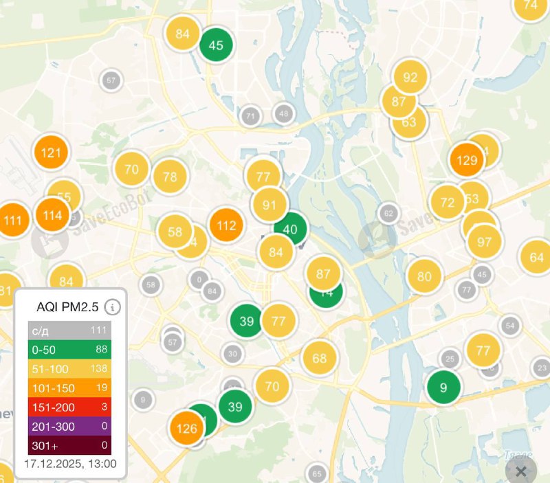 У Києві погіршилася якість повітряЗа інформацією SaveEcoBot, майже по всьому міс...
