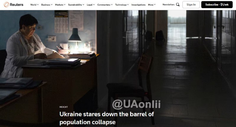 Україні загрожує демографічний колапс, — Reuters До початку війни в Україні жило...