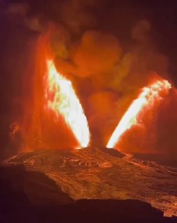 Фонтан лави висотою близько 370 метрів: на Гаваях прокинувся вулкан КілауеаЦе од...