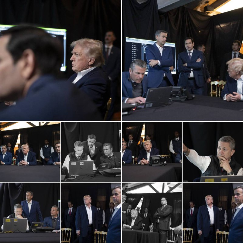 Білий дім опублікував кадри з ситуаційної кімнати, де Трамп спостерігав за опера...