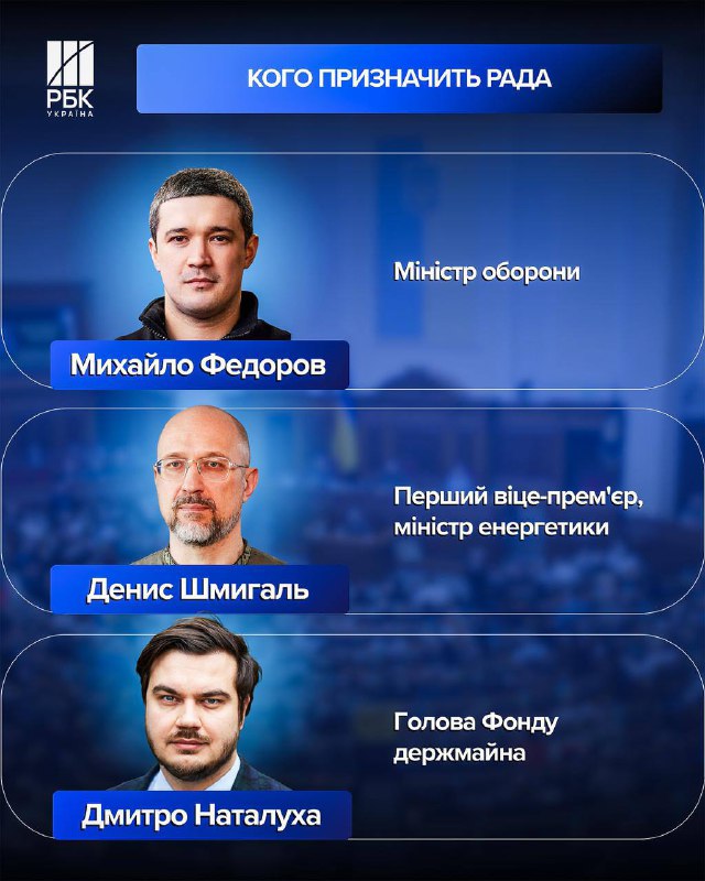 Кадрові зміни в уряді: що сьогодні вирішить РадаСьогодні парламент планує звільн...