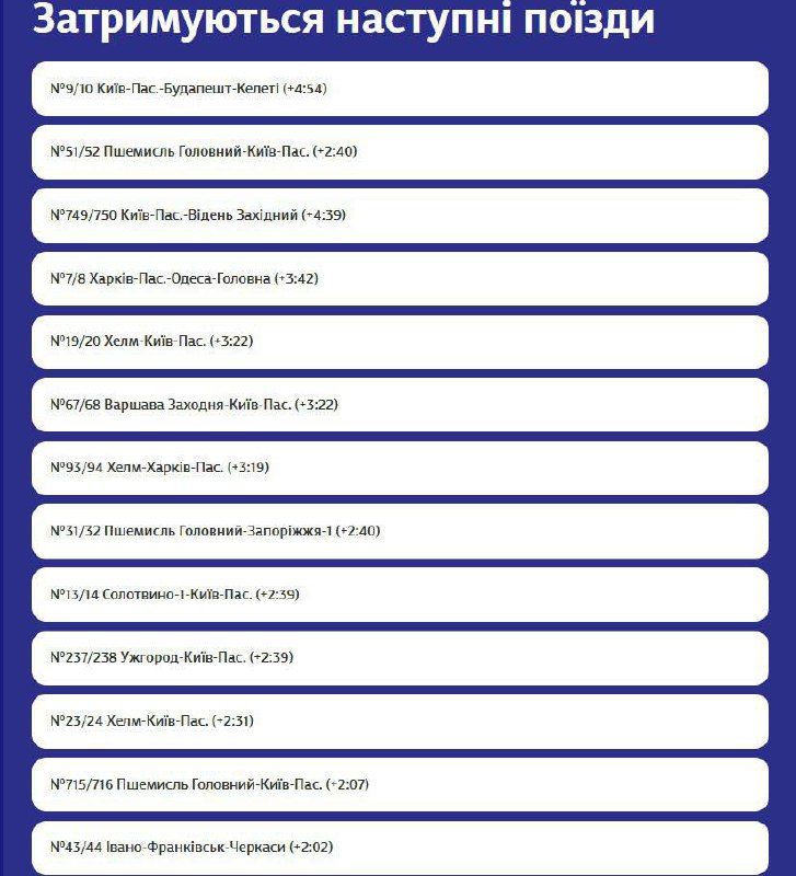 Низка потягів «Укрзалізниці» затримується через новий удар Росії"Під ранок - сер...