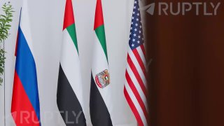 Перші кадри з перемовин України, США та РФ в ОАЕ...